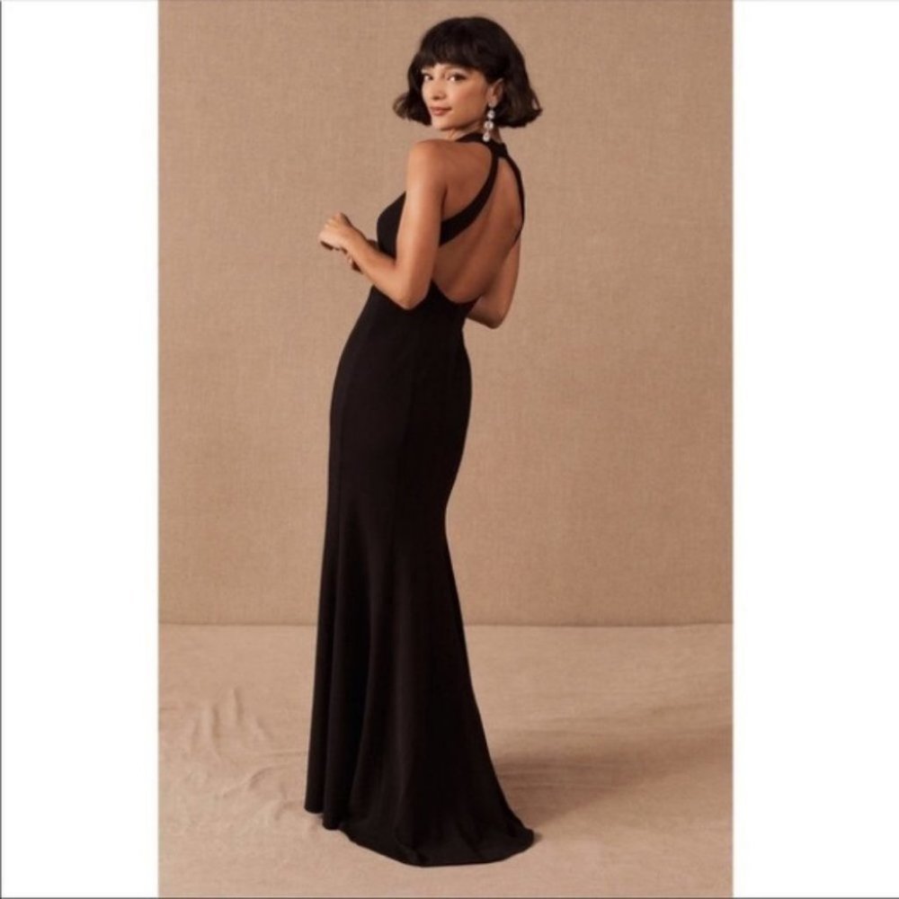 BHLDN Montreal Crepe Maxi Dress Black - Picture 4 of 9